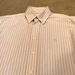 Brooks Brothers Men's Shirt, pink/blue stripes, S